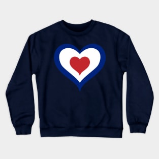 MOD Roundel Heart RAF Target Scooter Life Mods Crewneck Sweatshirt